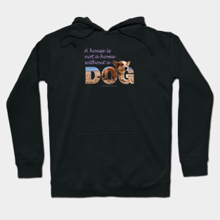 A house is not a home without a dog - Corgi oil painting wordart Hoodie